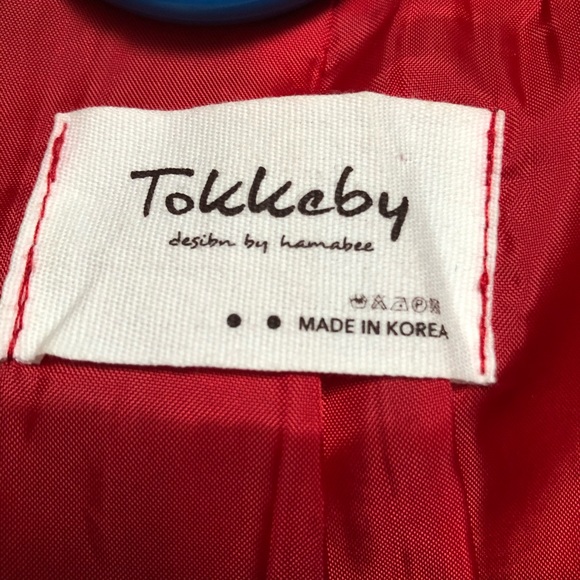 TOKKEBY Red Jacket Coat. Size S/M - Picture 7 of 8